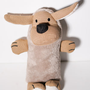 Furry Castle Knitted Dog Toy: Durable Polyester Squeaky Rope Toy