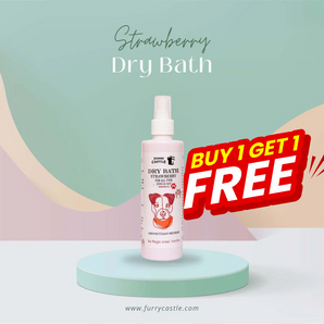 Strawberry Pet Dry Bath Shampoo - 250 ml